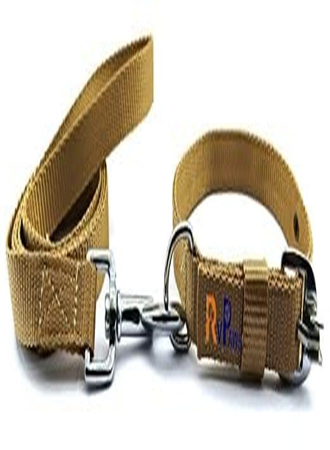 Pups&Pets طقم طوق ومقود للحيوانات الأليفة من Pups&Pets، مقاس 22 مم، شريط نايلون ناعم قابل للتعديل، طوله 0.75 بوصة، مناسب للكلاب والجراء من السلالات الصغيرة والمتوسطة (أخضر فاتح). - Image 4